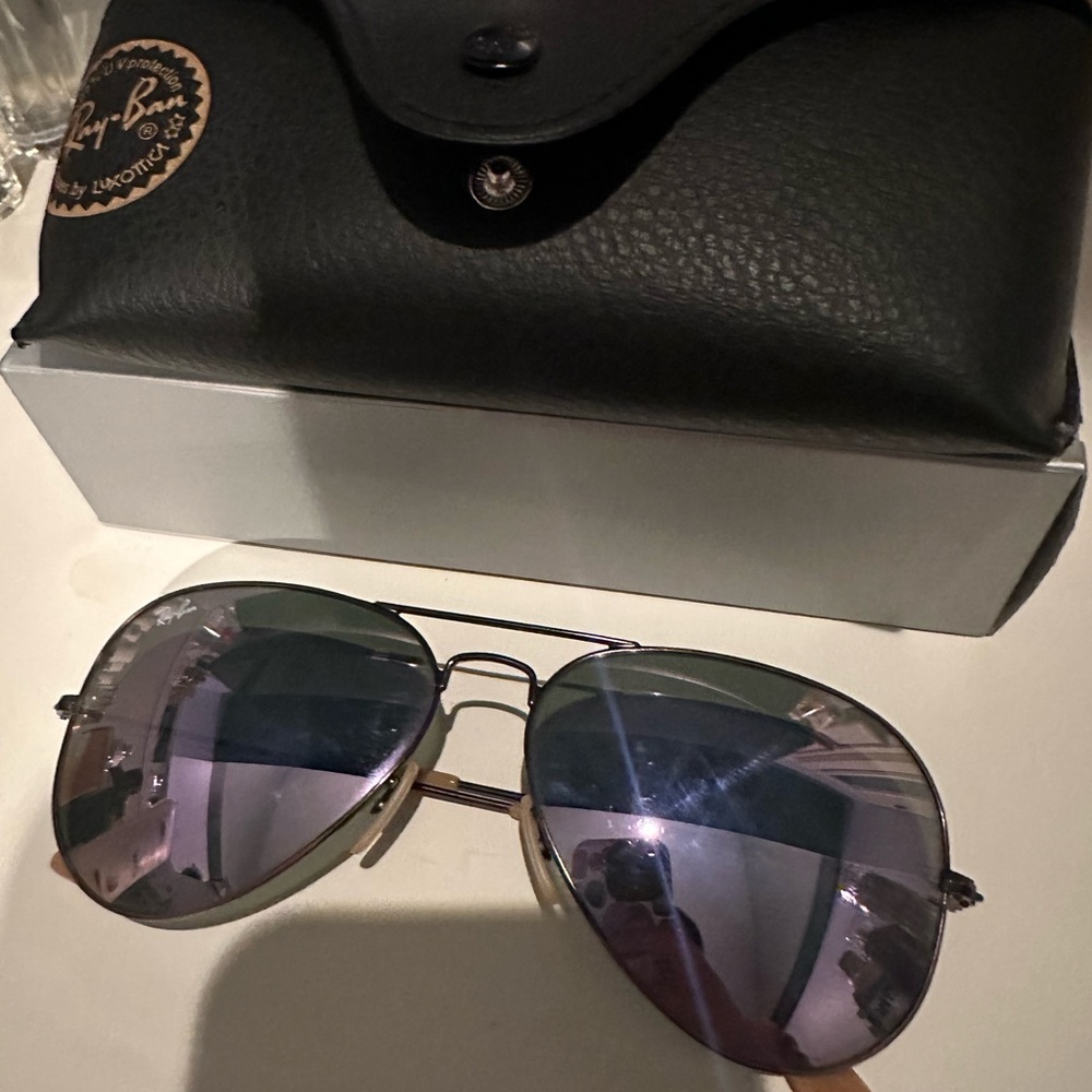 Ray-Ban Purple Flash lens Aviator Sunglasses